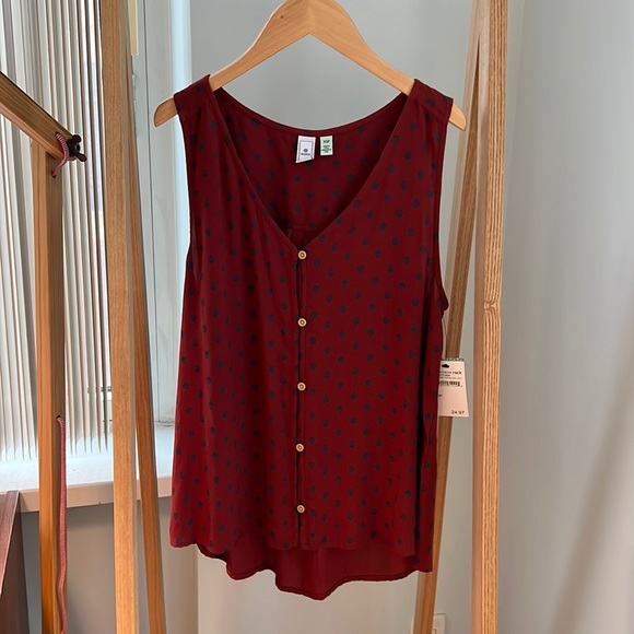 SUSINA Button Front High/Low Tank, NWT - Picture 2 of 4